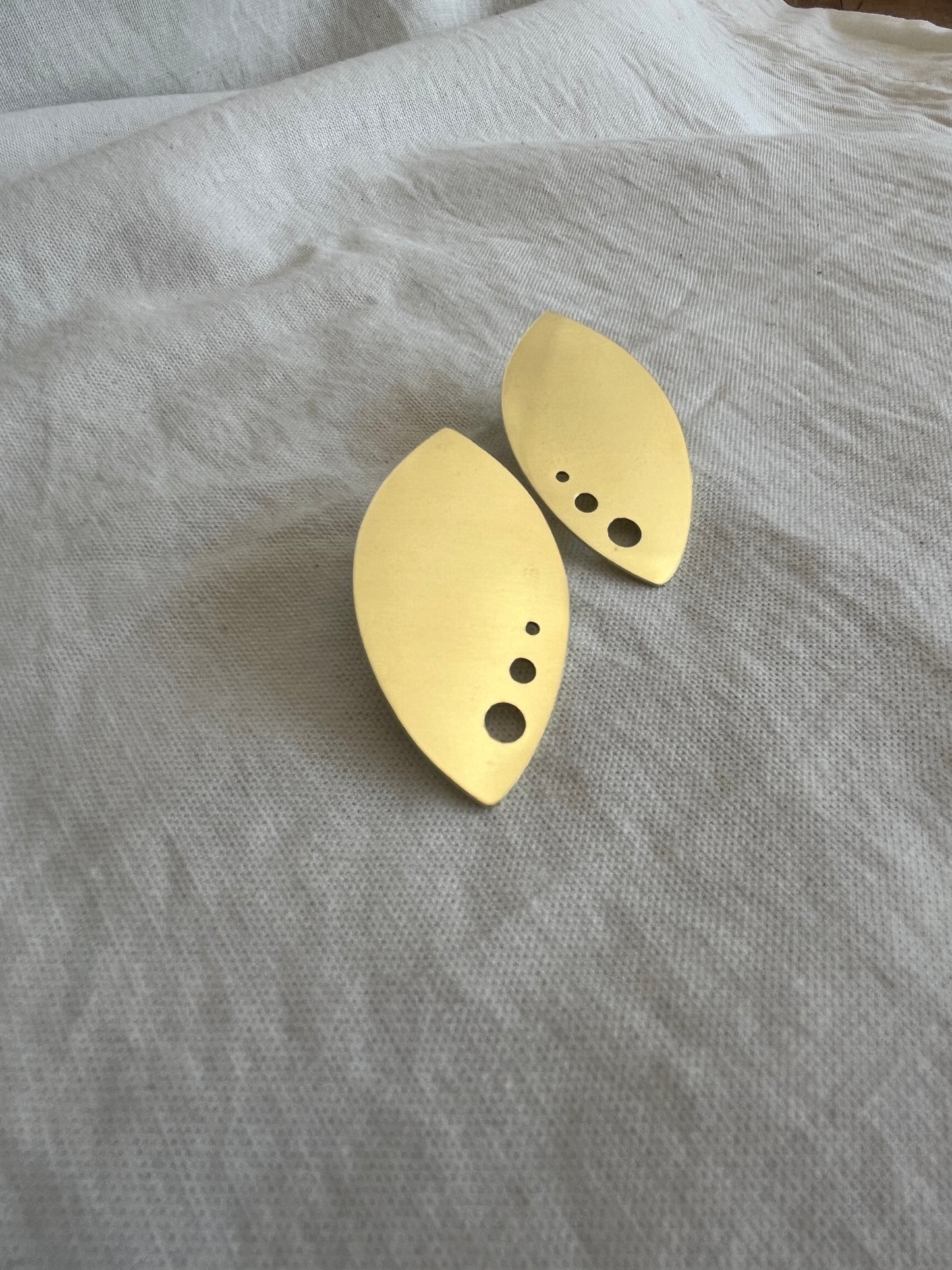 Brass Shield Earrings
