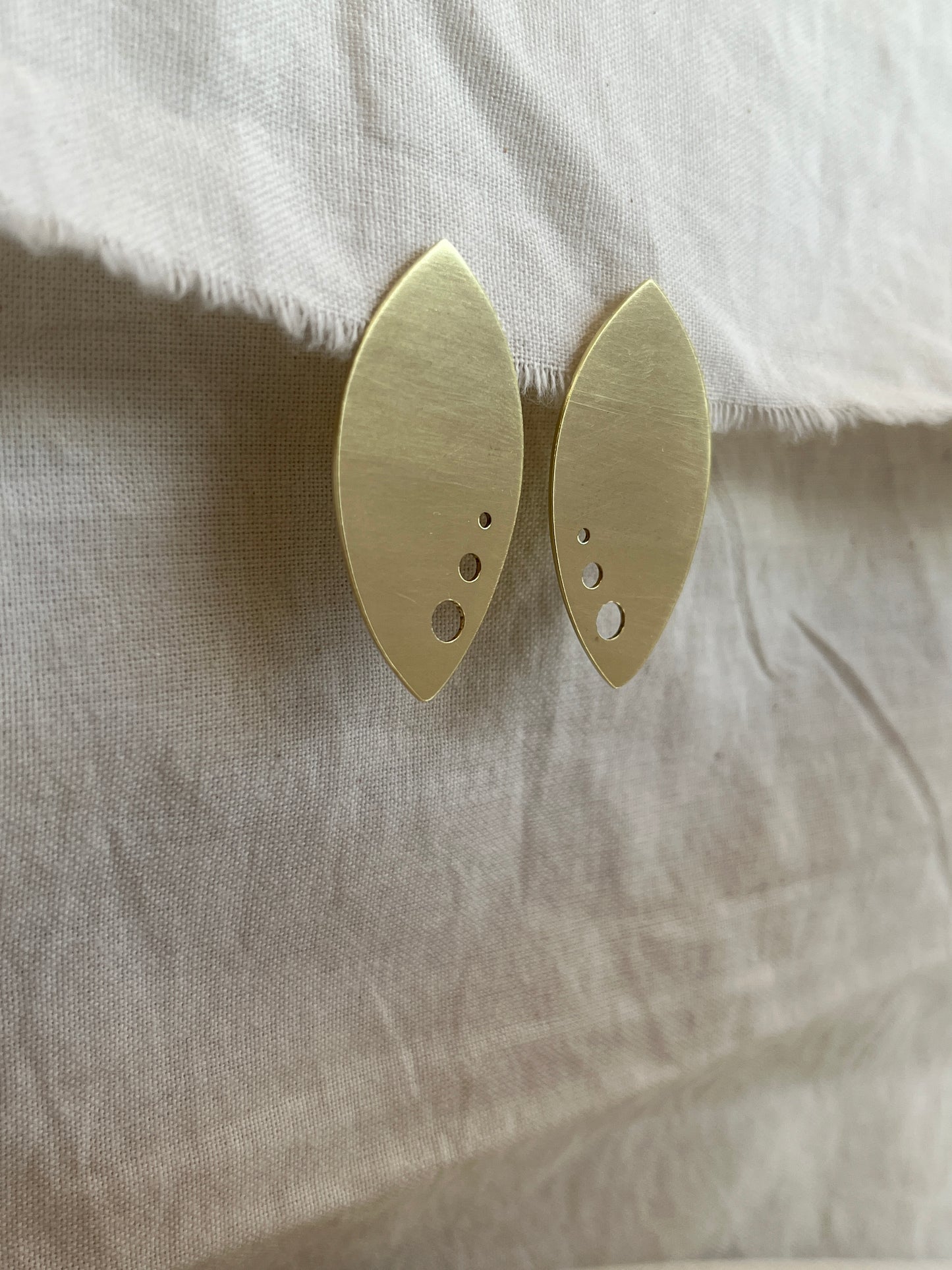 Brass Shield Earrings