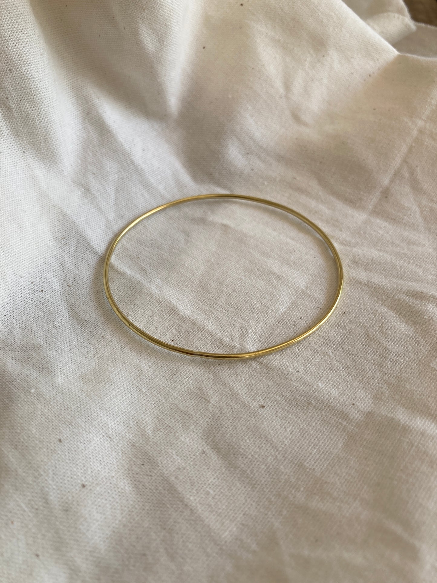 Brass Thin 1.5mm Solid Bangle