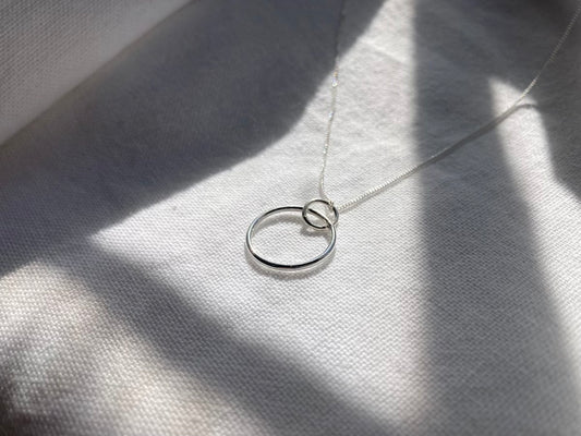 Sterling Silver Charm Holder Circle Pendant to add on Charms