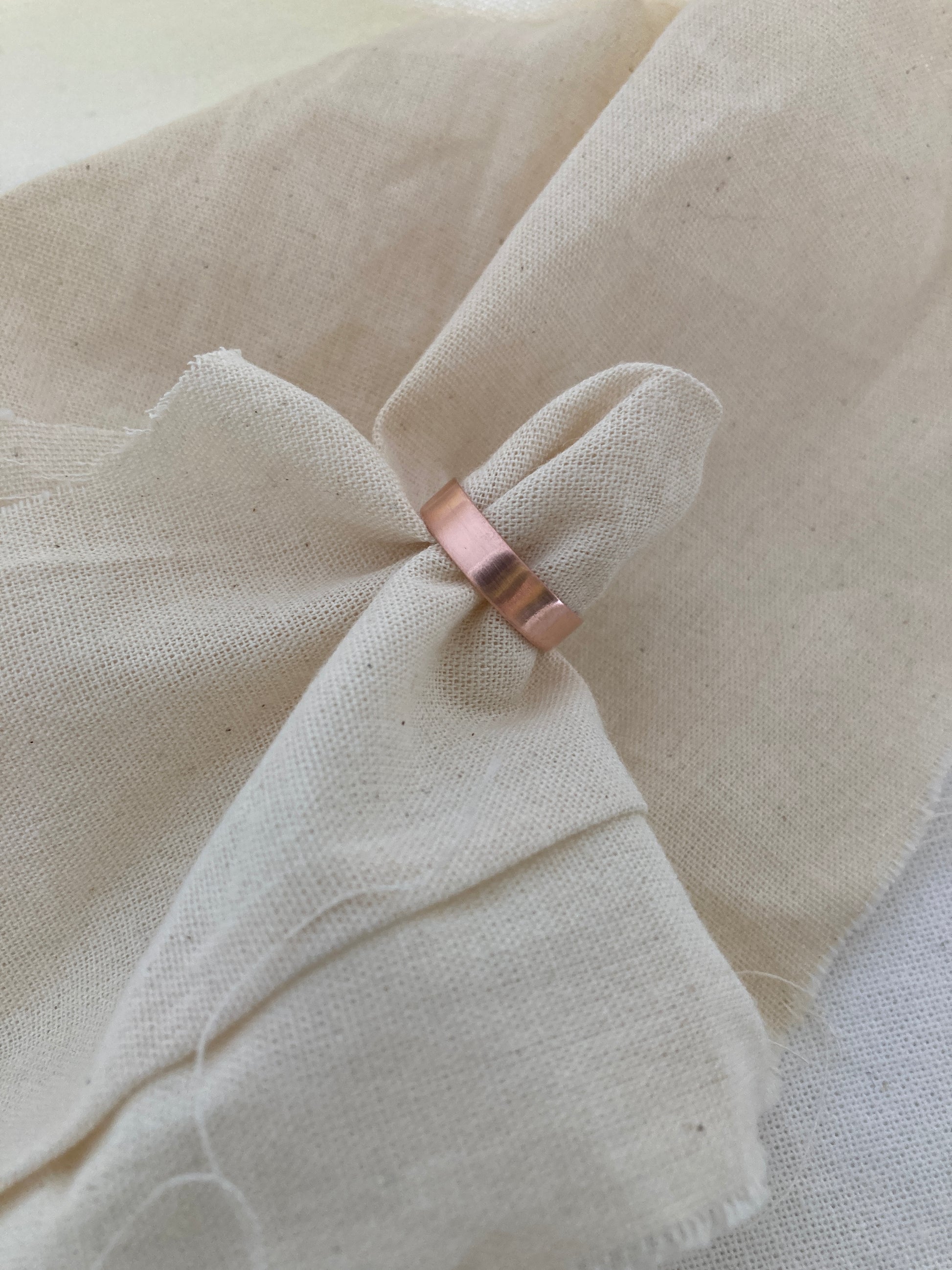 Copper Men's Wedding Band with Satin Finish