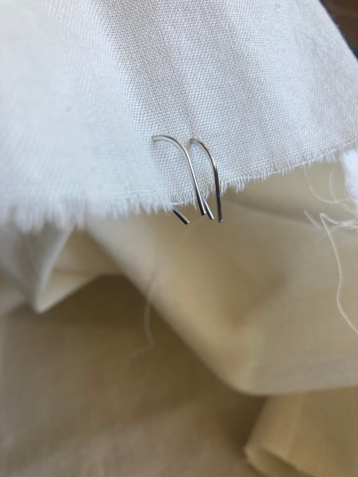 Sterling Silver U-Shape Threader Earrings