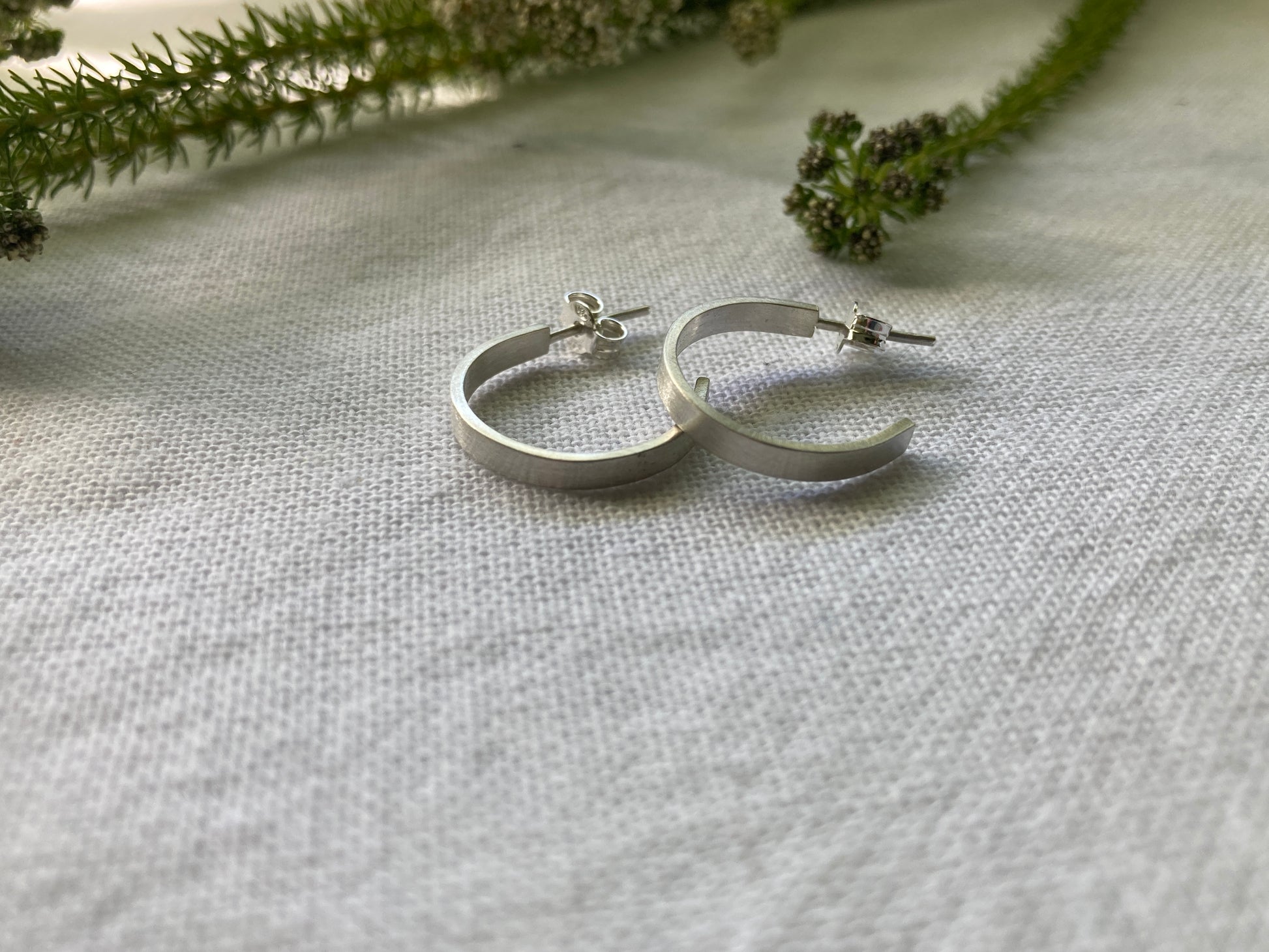 Sterling Silver Everyday Hoop Earrings - 18mm diameter