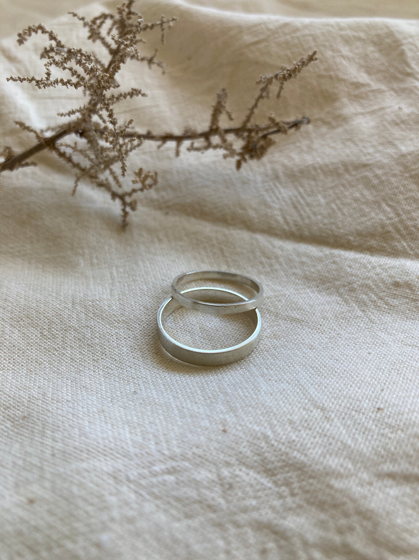 Sterling Silver Flat Everyday Rings - Perfect as a wedding band