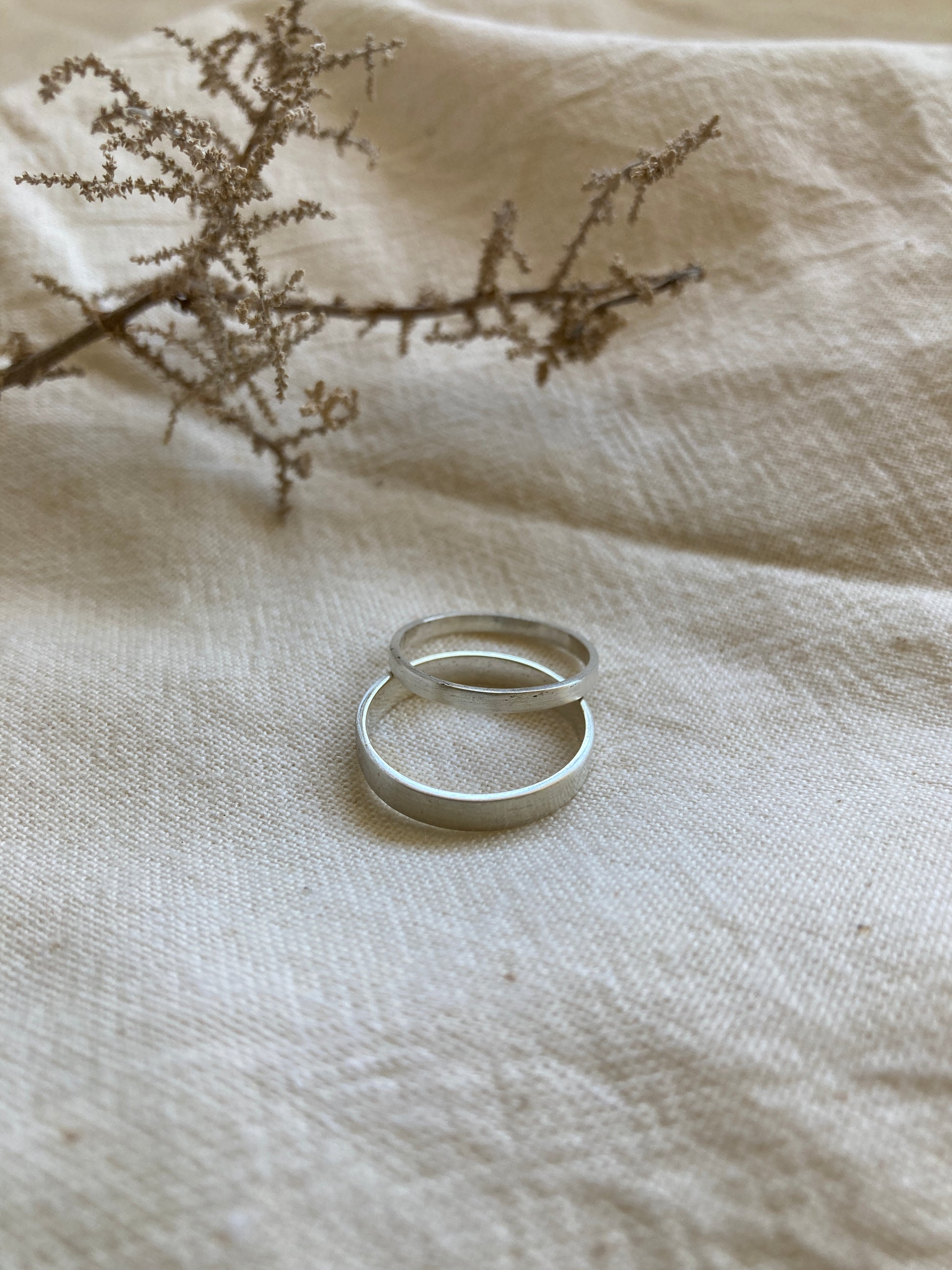 Sterling Silver Flat Everyday Rings - Perfect as a wedding band