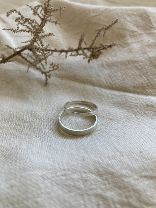 Sterling Silver Flat Everyday Rings - Perfect as a wedding band