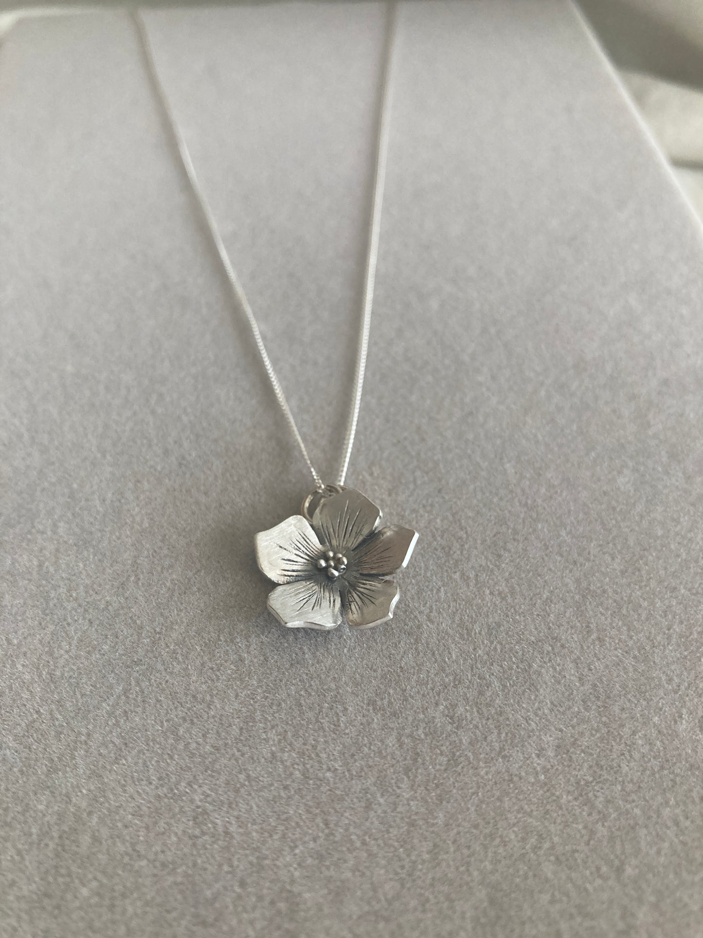 Sterling Silver Flower Pendant, inspired by Hydrangea Flowers