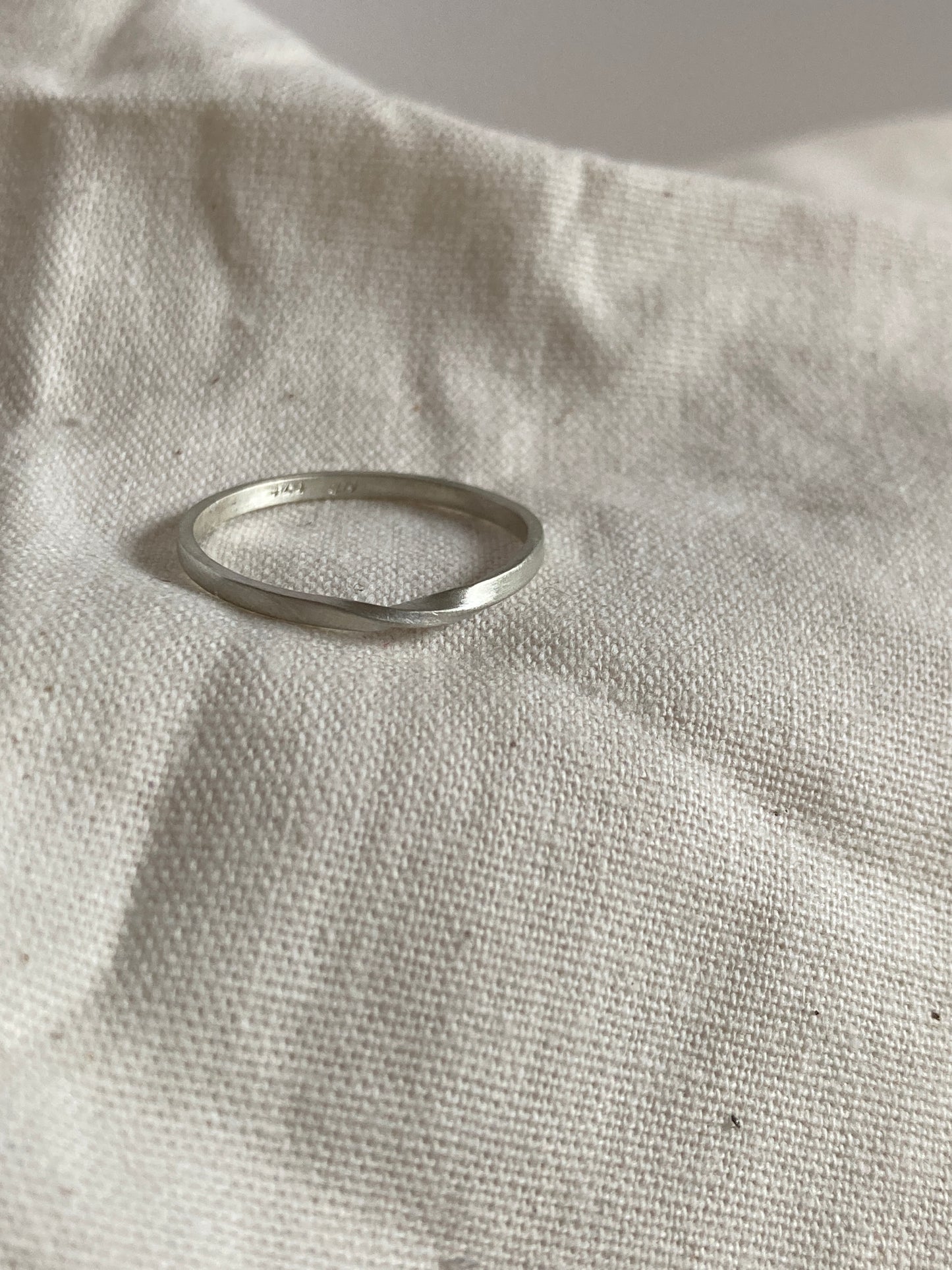 Sterling Silver Thin Band with a Twist