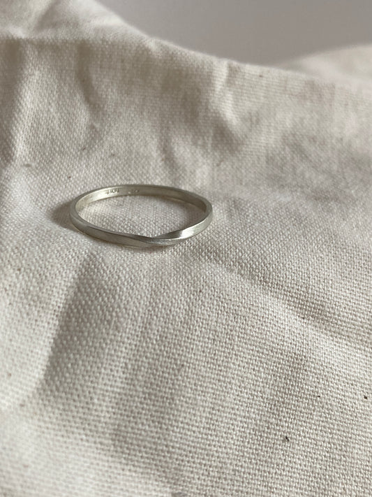 Sterling Silver Thin Band with a Twist