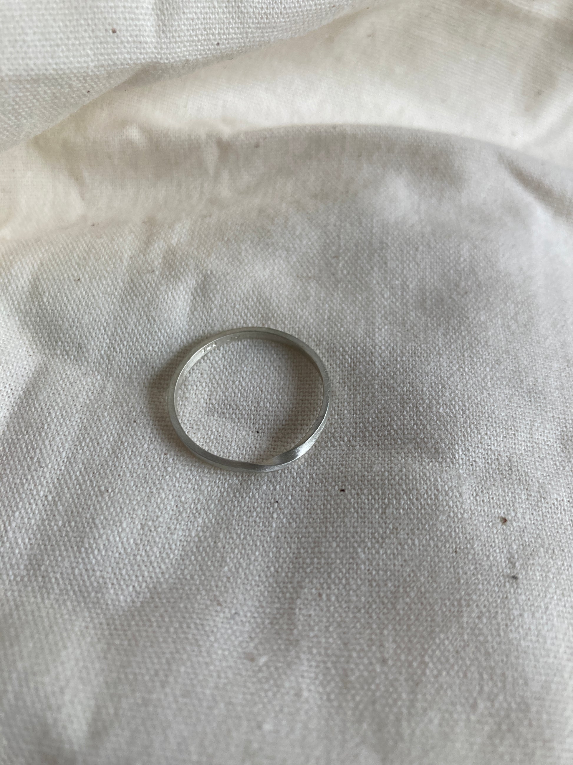 Sterling Silver Thin Band with a Twist