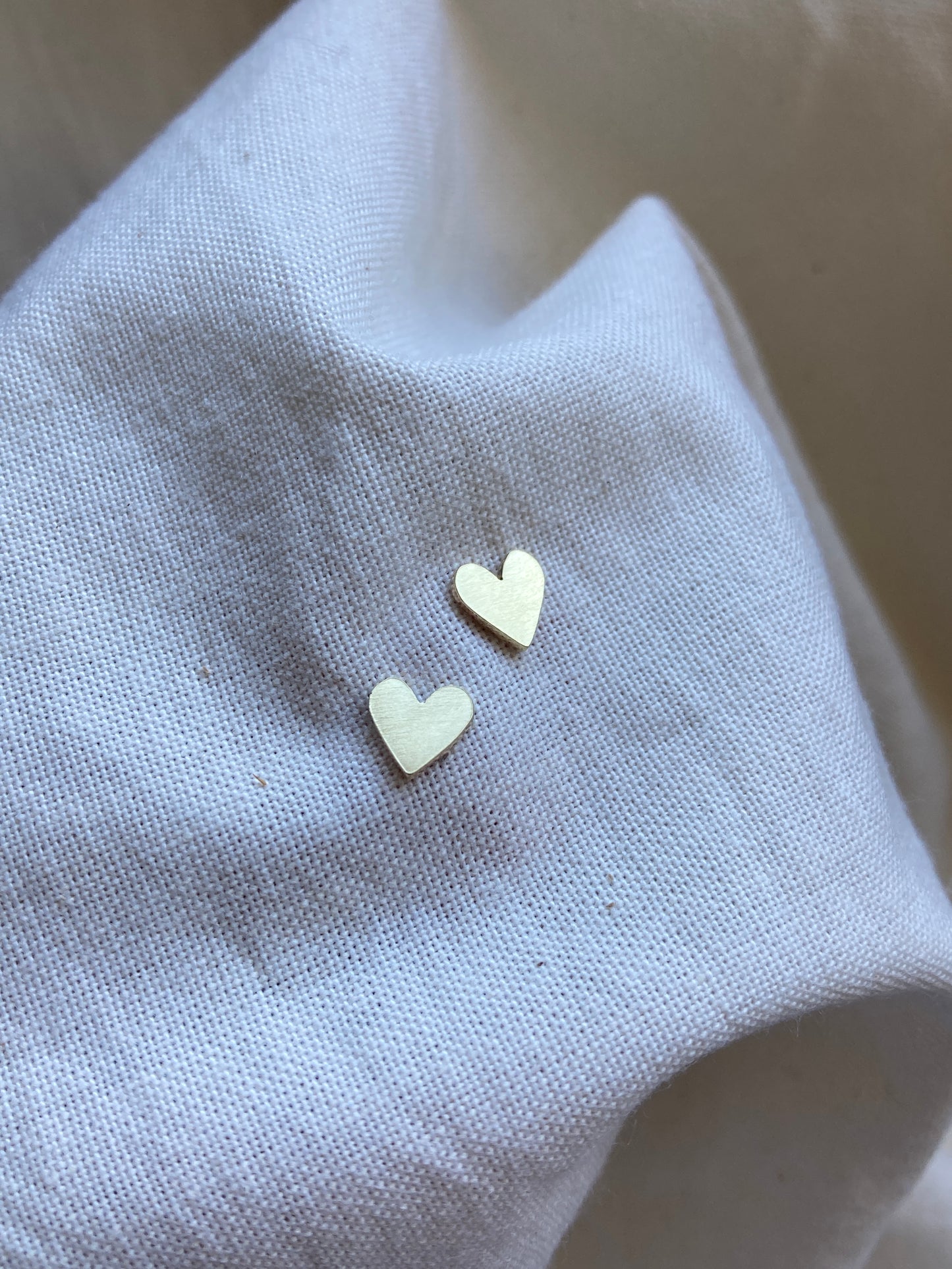 Sterling Silver Heart Stud earrings with Sterling Silver Posts