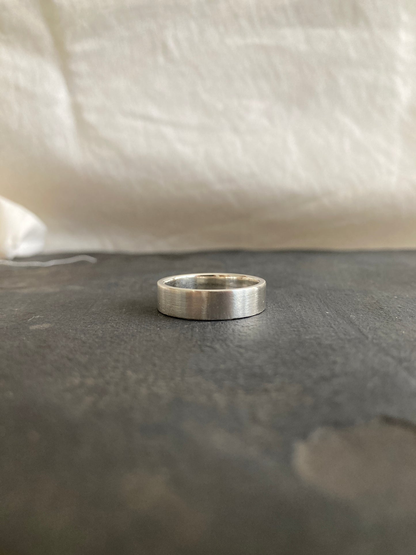 Sterling Silver Men's Wedding band with Satin finish