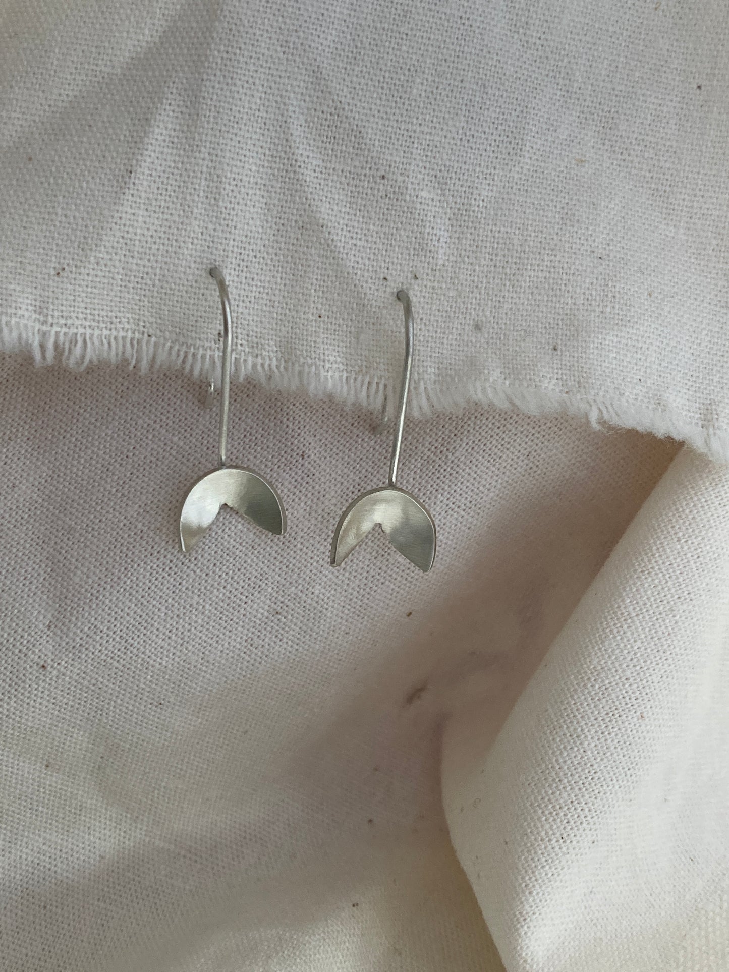 Sterling Silver Petals Earrings on Hooks