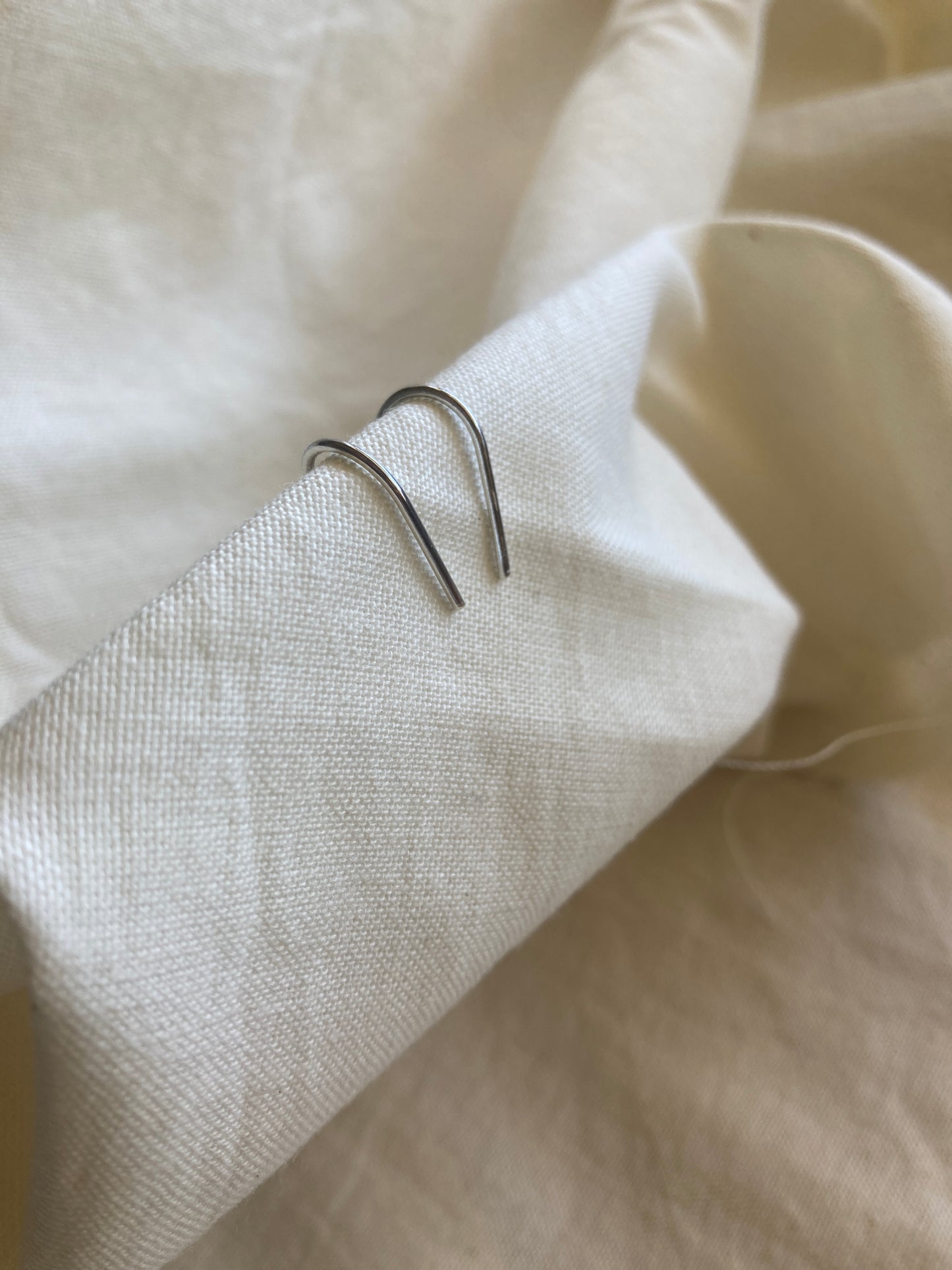 Sterling Silver U-Shape Threader Earrings