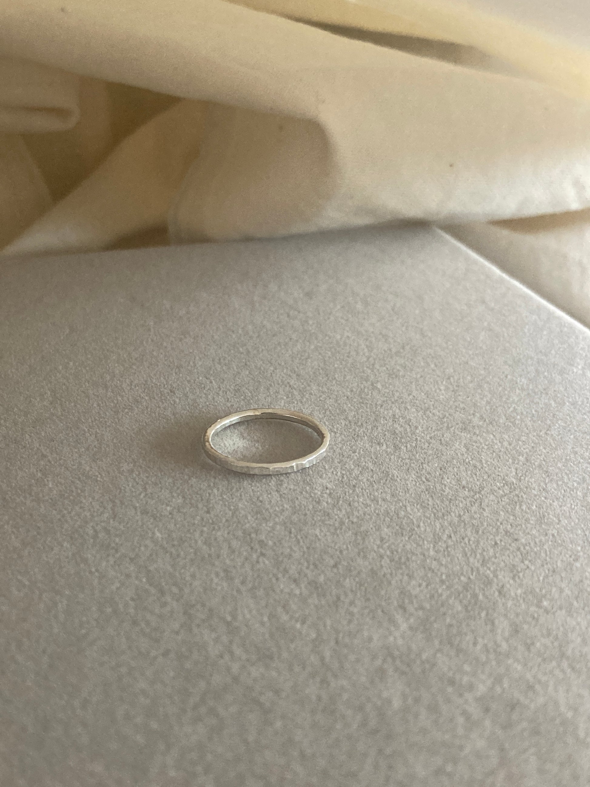 Sterling Silver Stacking Ring with Textured Detail
