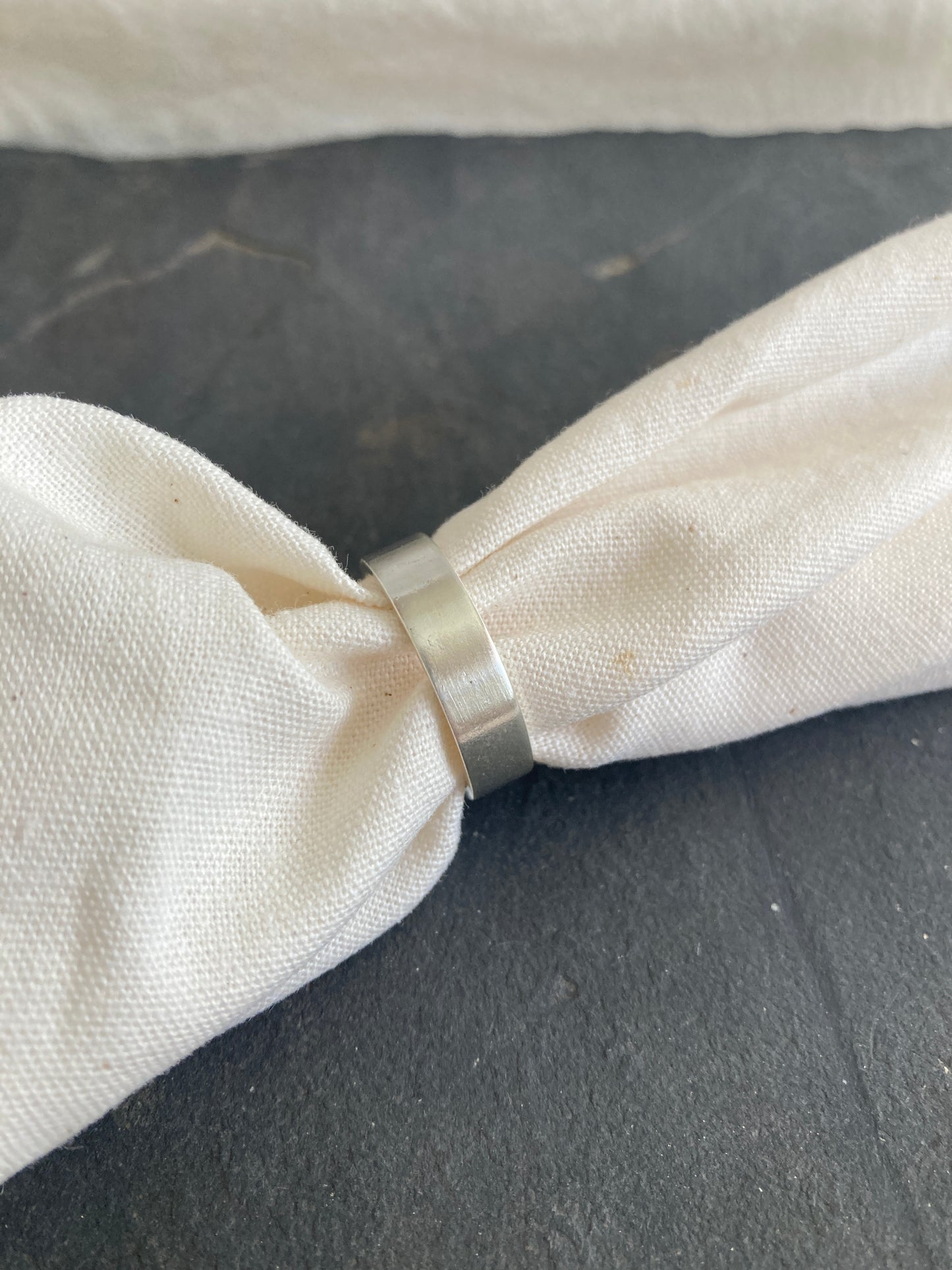 Sterling Silver Men's Wedding band with Satin finish