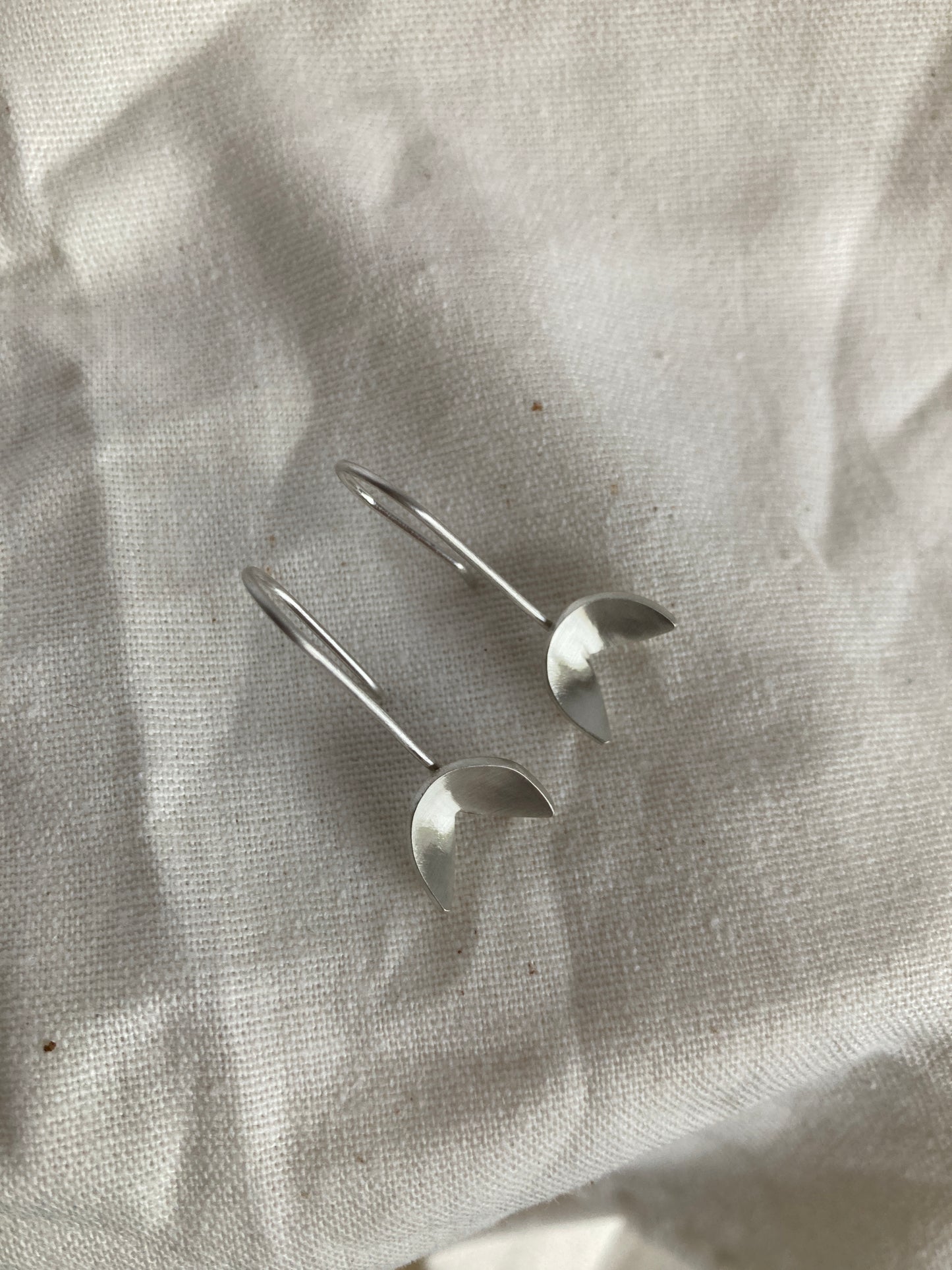 Sterling Silver Petals Earrings on Hooks