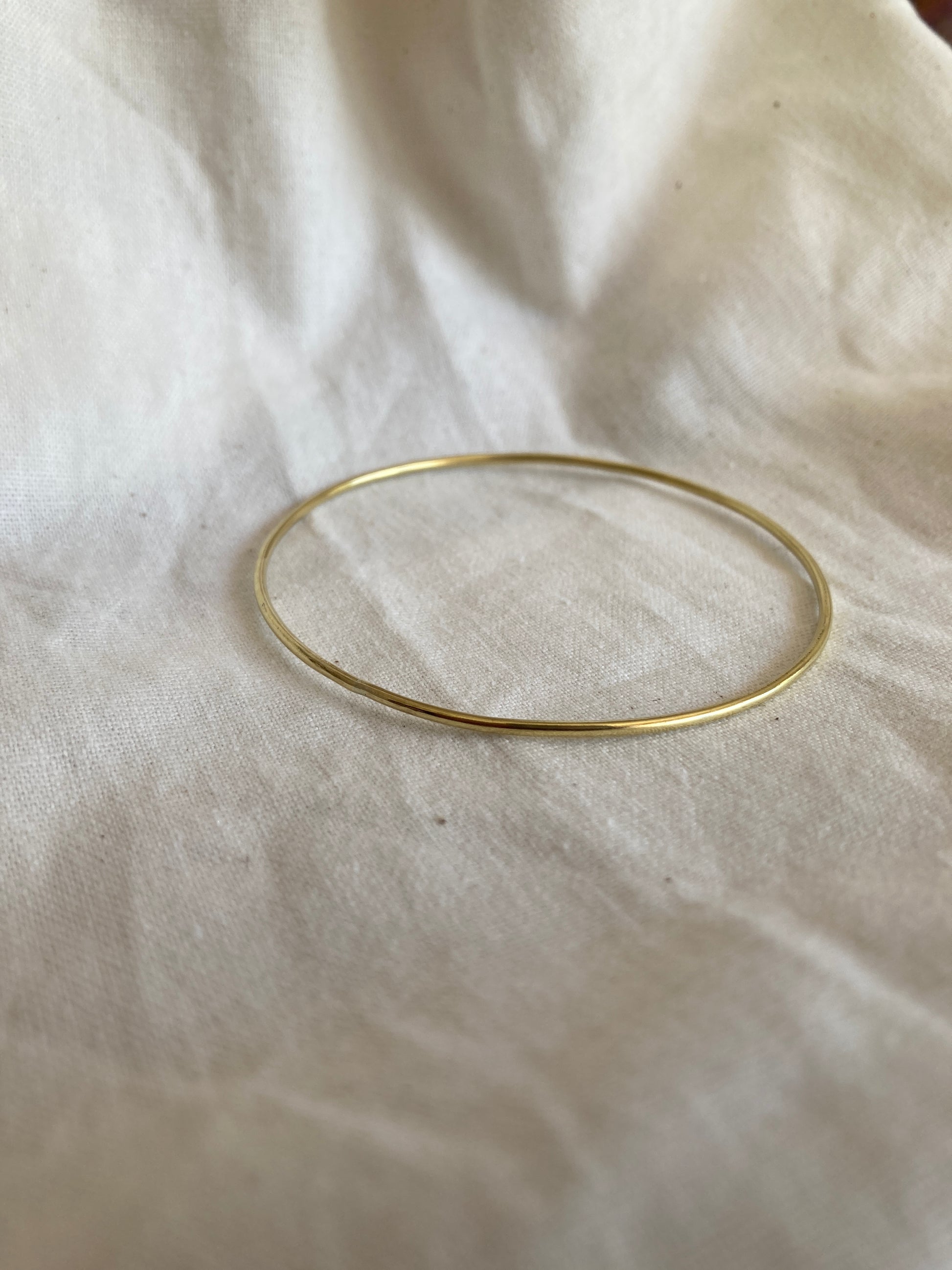 Brass Thin 1.5mm Solid Bangle