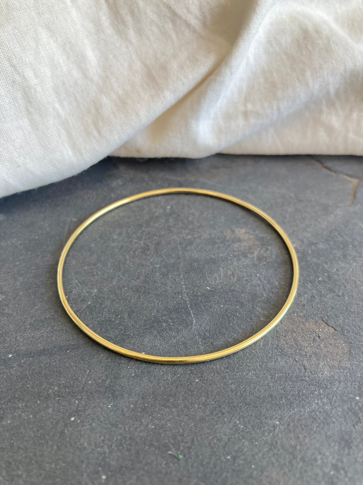 Brass Thin 1.5mm Solid Bangle