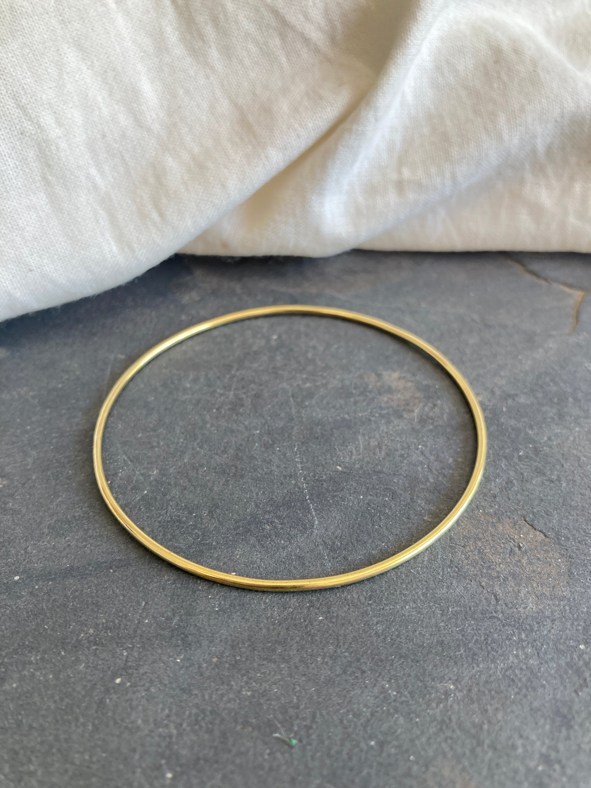 Brass Thin 1.5mm Solid Bangle