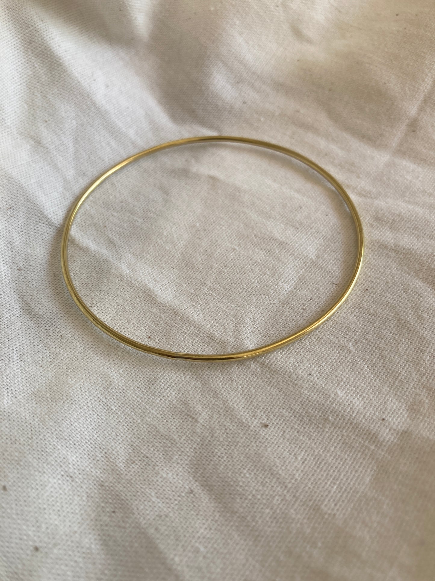 Brass Thin 1.5mm Solid Bangle