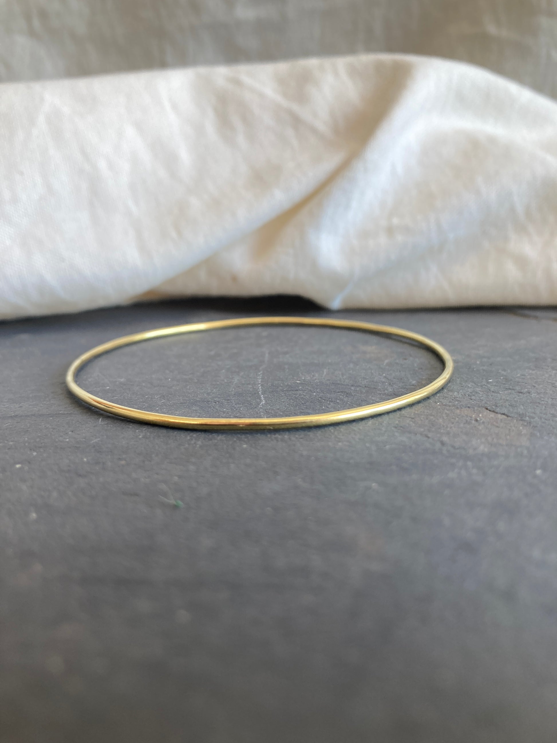 Brass Thin 1.5mm Solid Bangle
