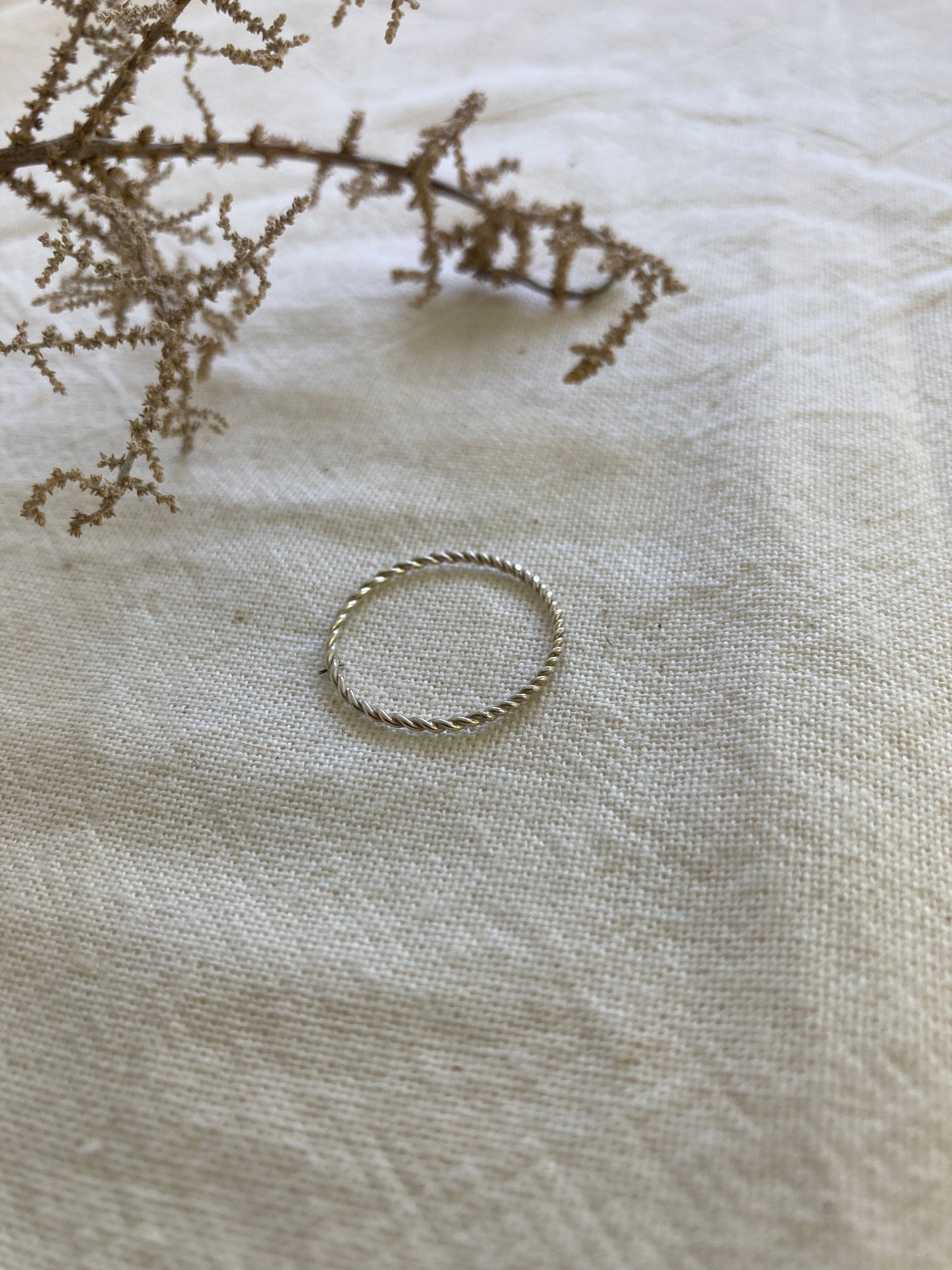 Sterling Silver 1.2mm Twisted Wire Ring