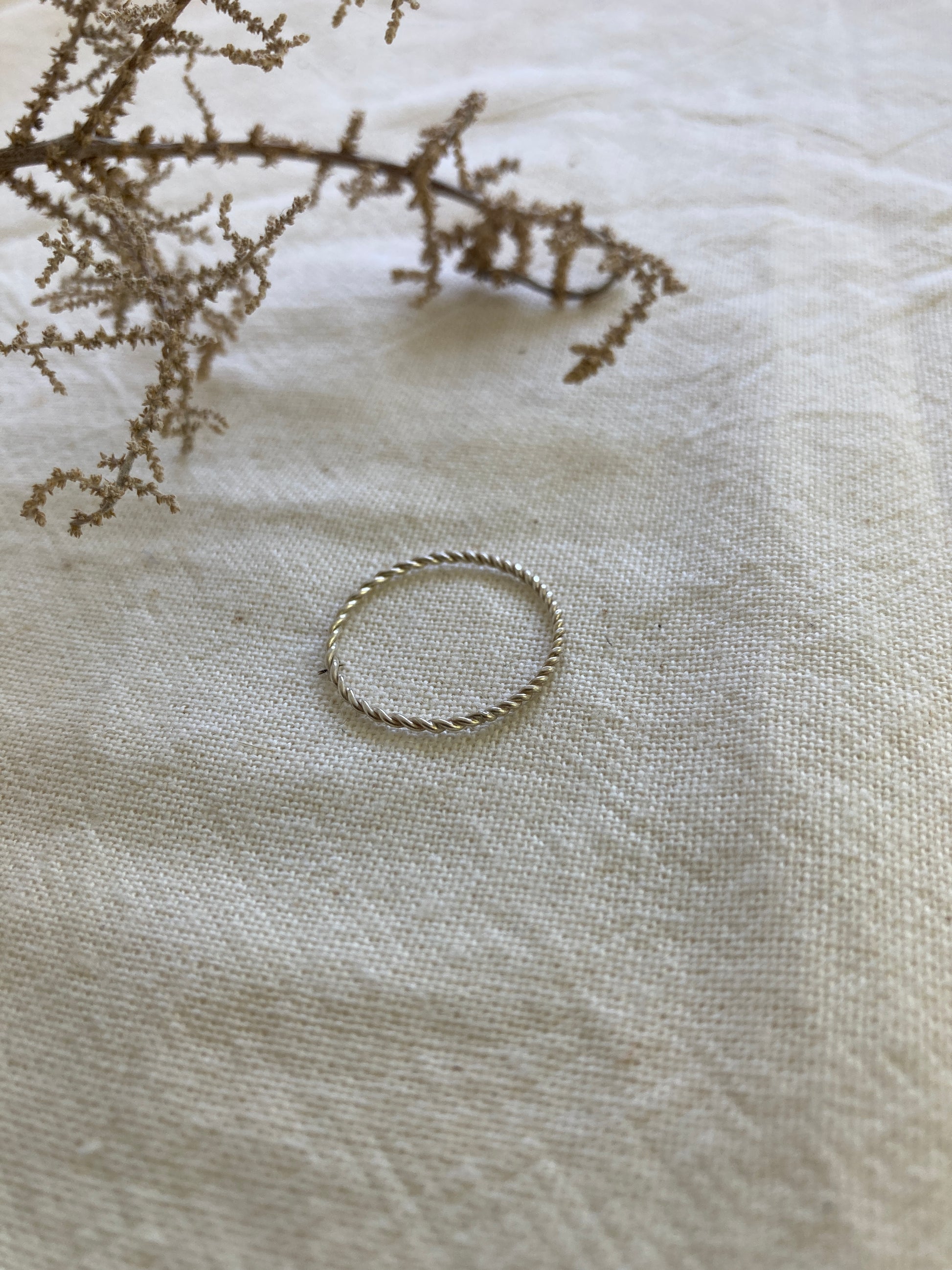 Sterling Silver 1.2mm Twisted Wire Ring