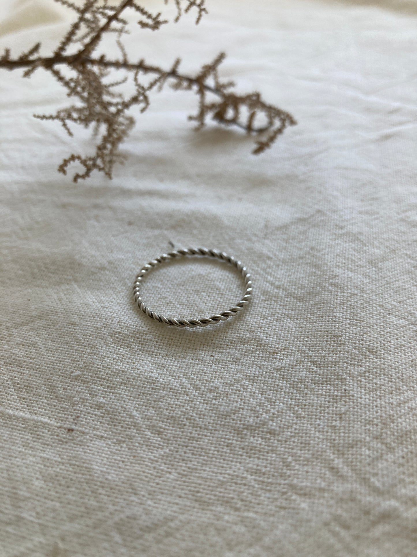 Sterling Silver 1.8mm Twisted Wire Ring
