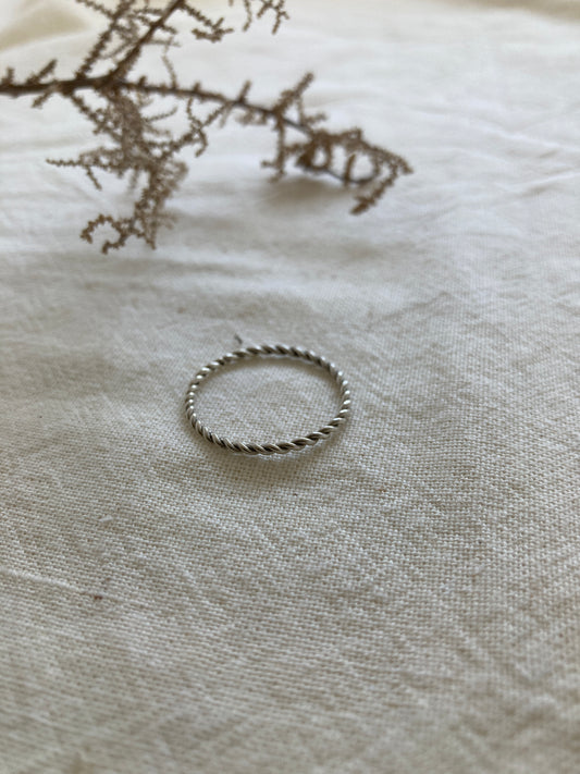 Sterling Silver 1.8mm Twisted Wire Ring