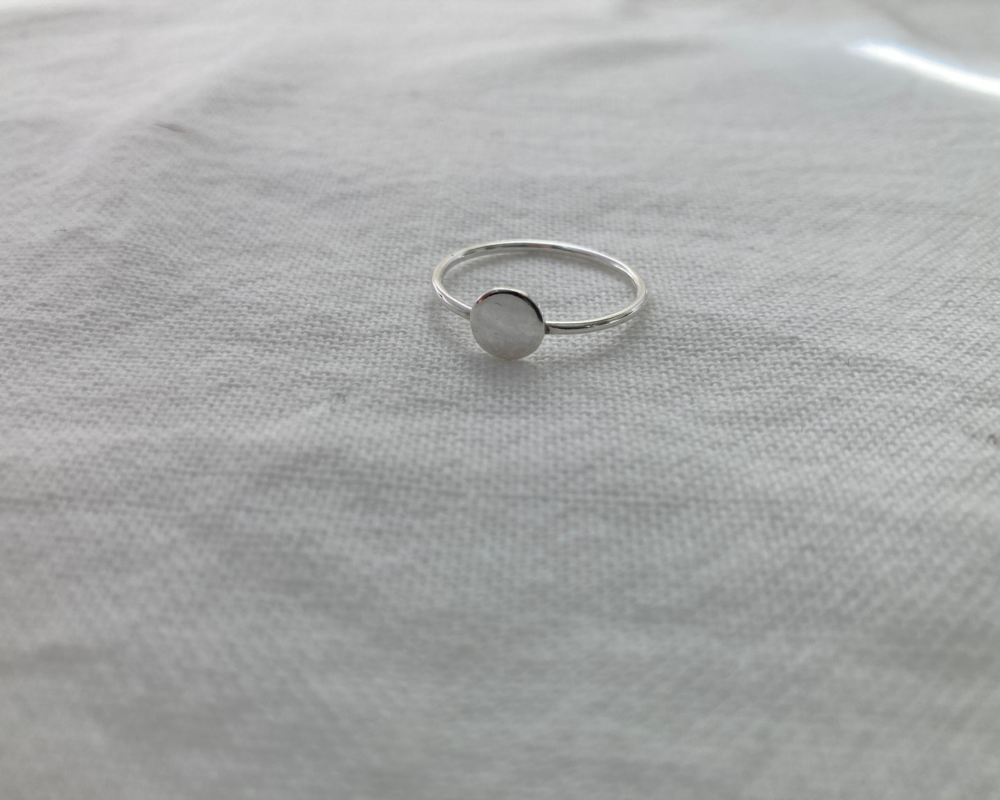 Sterling Silver Disc Stacking Ring