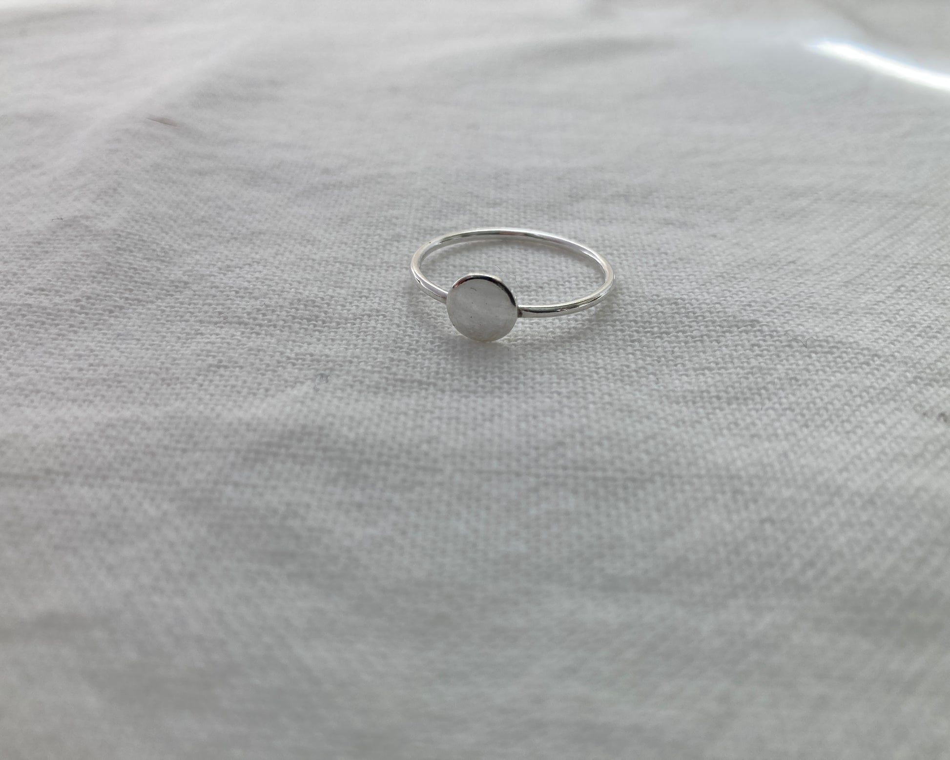 Sterling Silver Disc Stacking Ring