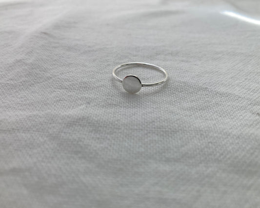 Sterling Silver Disc Stacking Ring