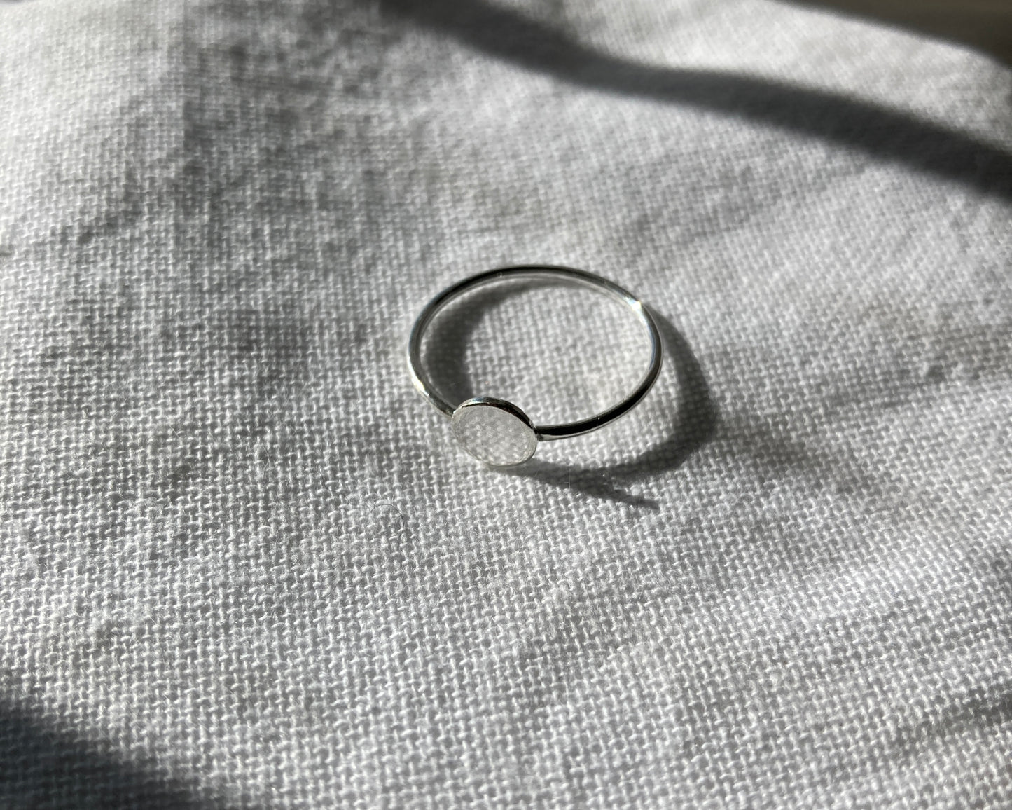 Sterling Silver Disc Stacking Ring