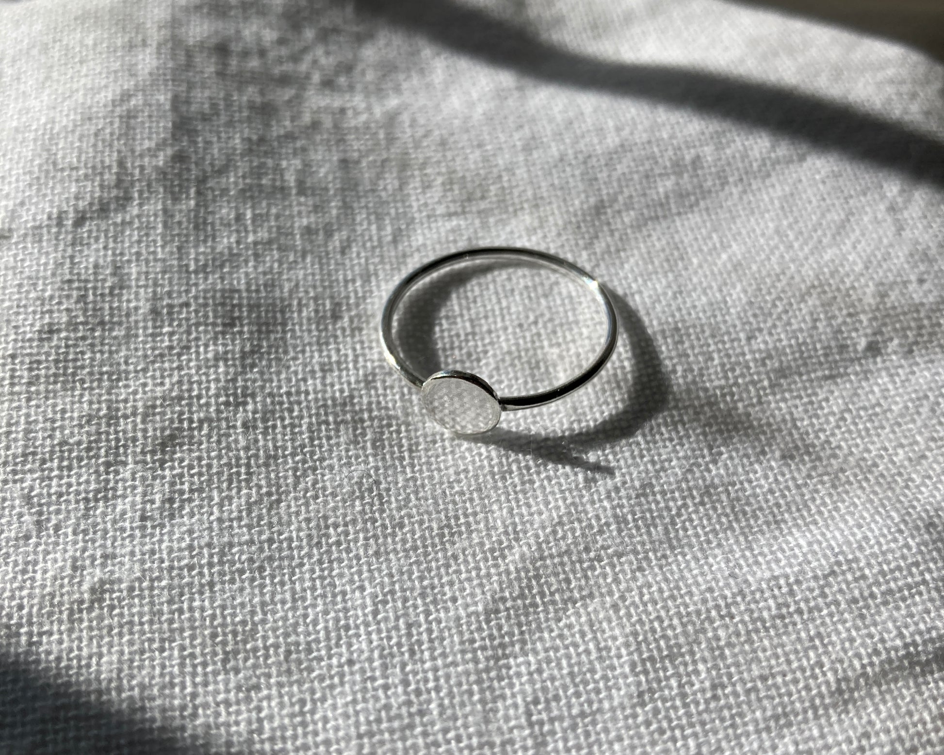 Sterling Silver Disc Stacking Ring