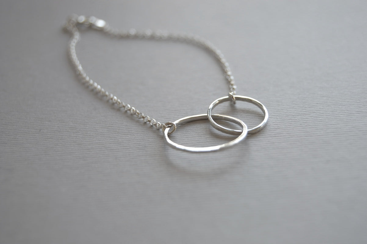 Sterling Silver Double Circle Bracelet