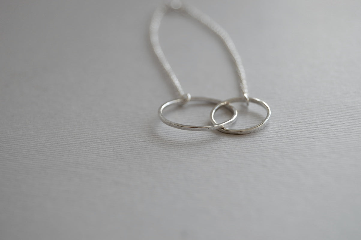Sterling Silver Double Circle Bracelet