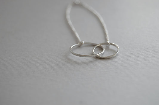 Sterling Silver Double Circle Bracelet