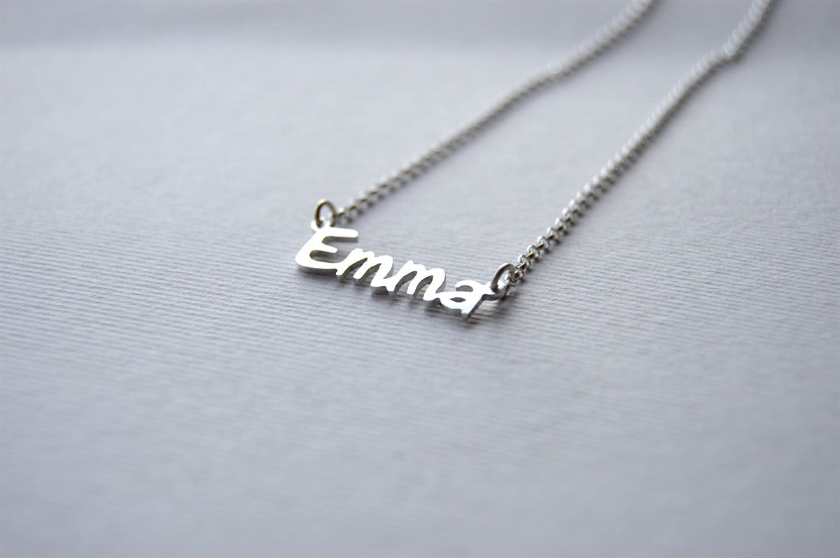 Sterling Silver Name Necklace on Sterling Silver Chain