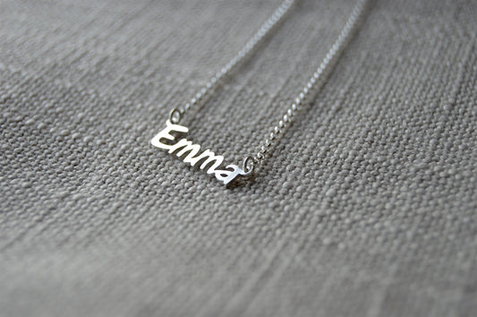 Sterling Silver Name Necklace on Sterling Silver Chain