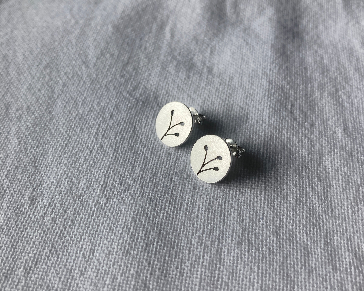 Botanical Collection Disc Stud Earrings