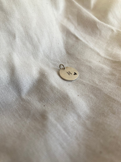 Sterling Silver 13mm Bauble Disc Charm Only