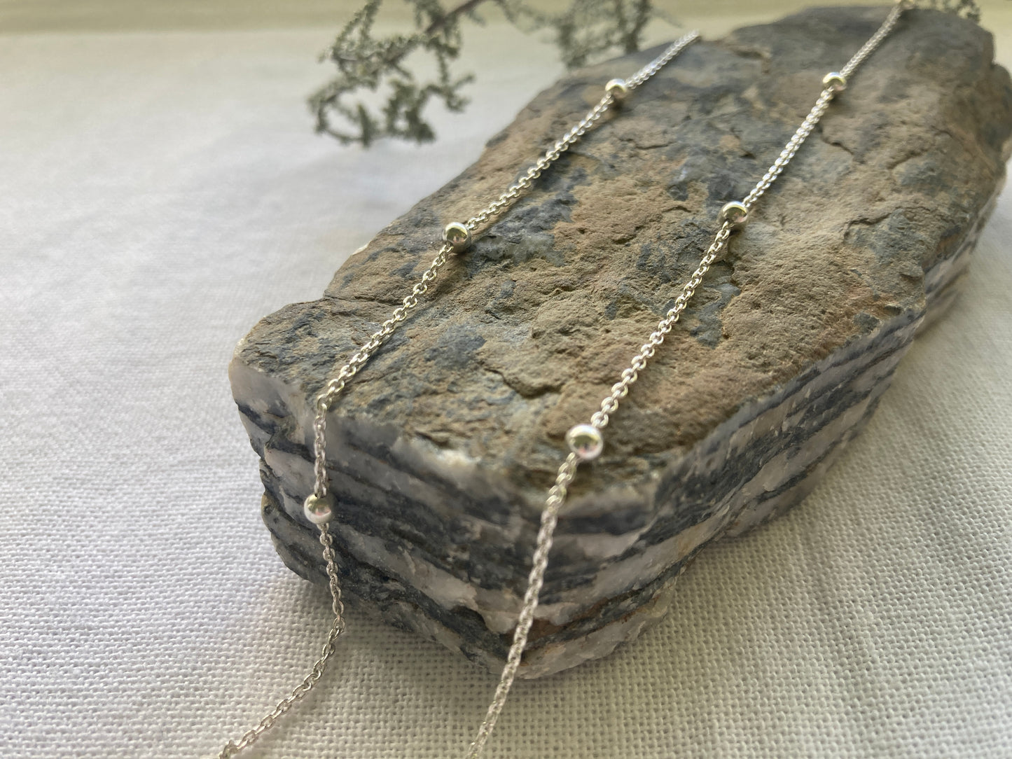 Sterling Silver Chain with Beads