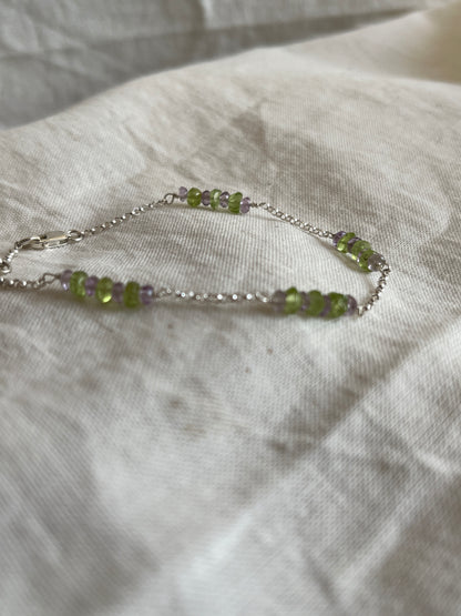 Amethyst & Peridot Bracelet