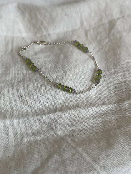 Amethyst & Peridot Bracelet