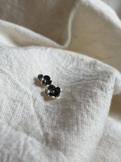 Sterling Silver Anemone Flower Earrings