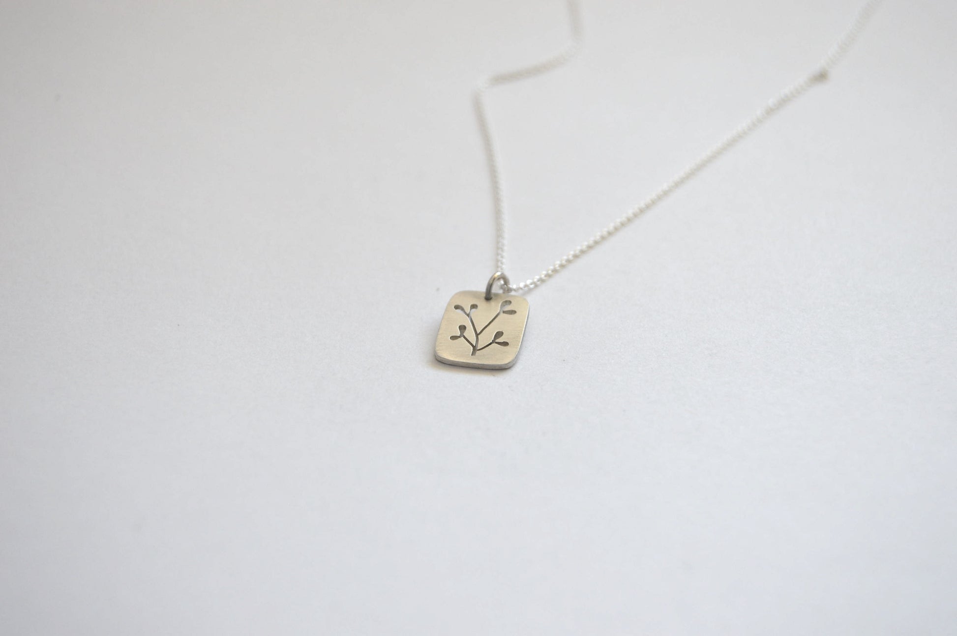  Botanical Collection Pendant with Botanical cut-out inspired by budding trees
