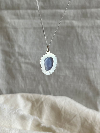 Blue Lace Agate Pendant