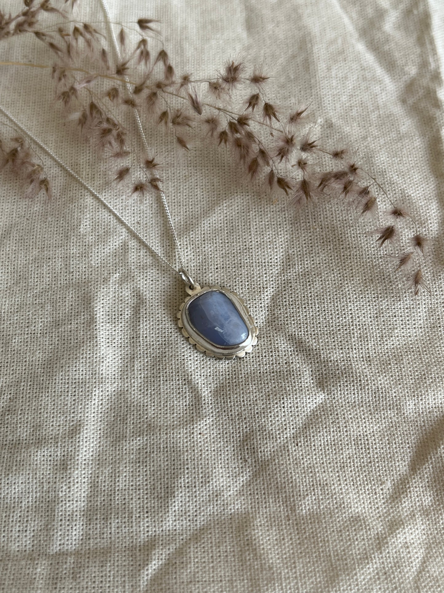 Blue Lace Agate Pendant