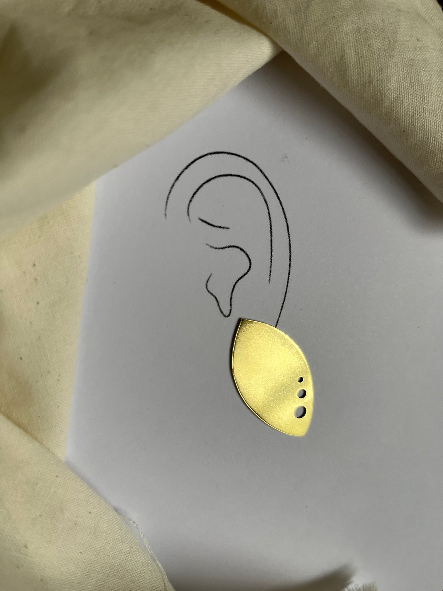 Brass Shield Earrings